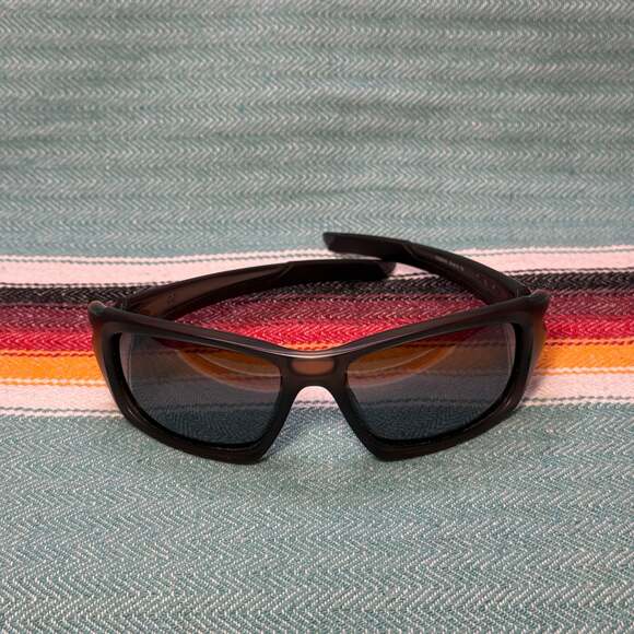 Oakley Valve Sunglasses - Matte Black Wrap Sport Shades